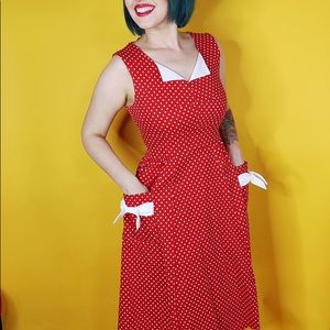 Lindy Bop Dresses - Red Polka Dot Vintage Style Dress Lindy Bop Dresses - Red Polka Dot Vintage Style Dress